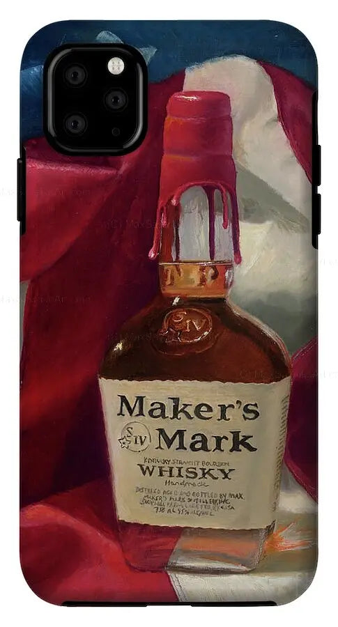Custom Phone Case - Maker's Mark Distillery Red White and Bourbon - Max Savaiko Art Gallery