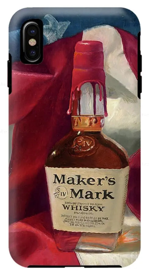 Custom Phone Case - Maker's Mark Distillery Red White and Bourbon - Max Savaiko Art Gallery