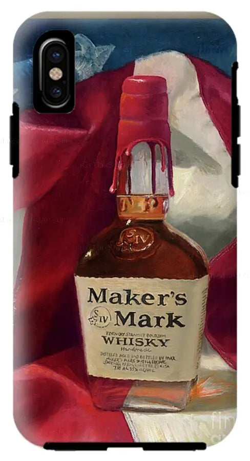 Custom Phone Case - Maker's Mark Distillery Red White and Bourbon - Max Savaiko Art Gallery