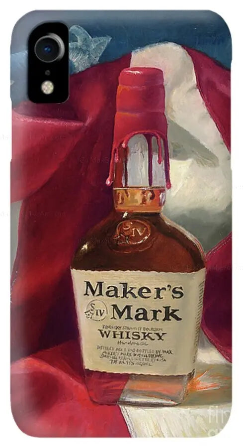 Custom Phone Case - Maker's Mark Distillery Red White and Bourbon - Max Savaiko Art Gallery