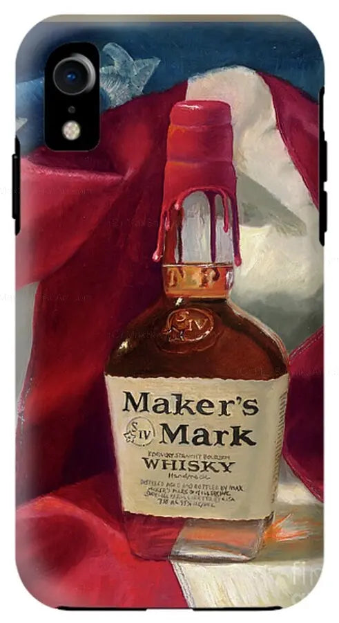 Custom Phone Case - Maker's Mark Distillery Red White and Bourbon - Max Savaiko Art Gallery