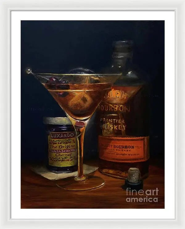 Manhattan Cocktail - Bulleit Distilling Co Framed Print Pixels
