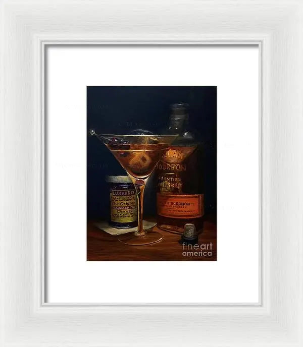 Manhattan Cocktail - Bulleit Distilling Co Framed Print Pixels