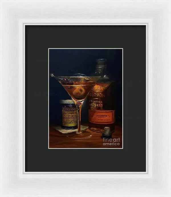 Manhattan Cocktail - Bulleit Distilling Co Framed Print Pixels