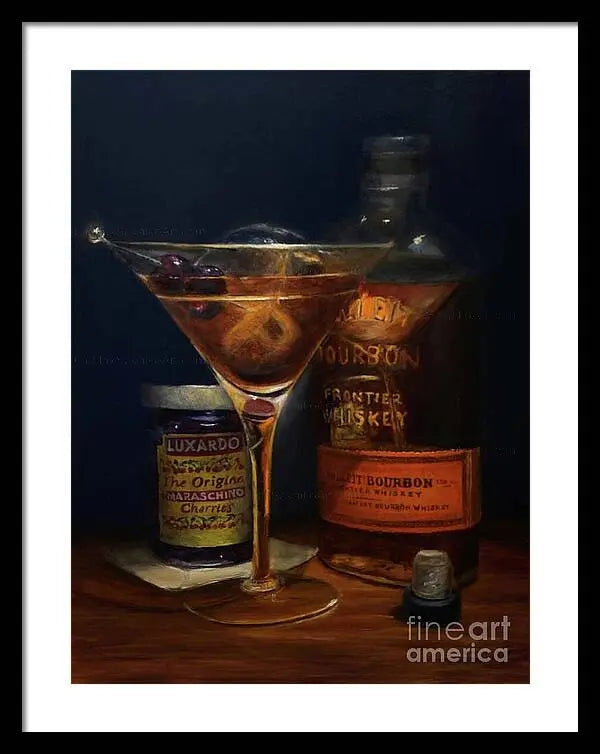 Manhattan Cocktail - Bulleit Distilling Co Framed Print Pixels
