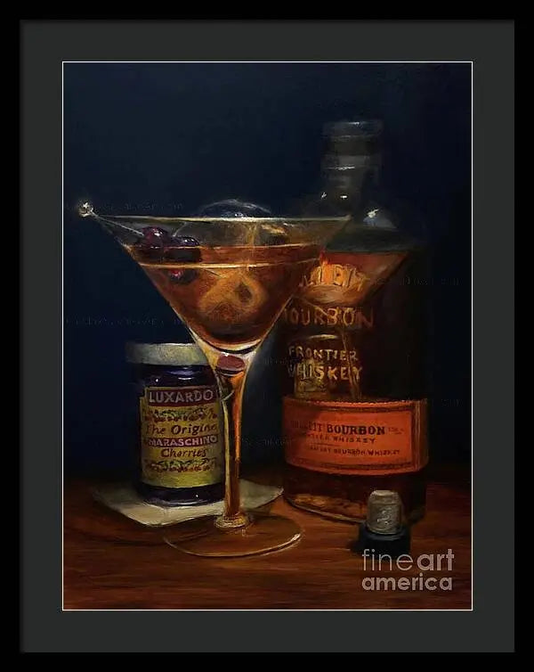 Manhattan Cocktail - Bulleit Distilling Co Framed Print Pixels