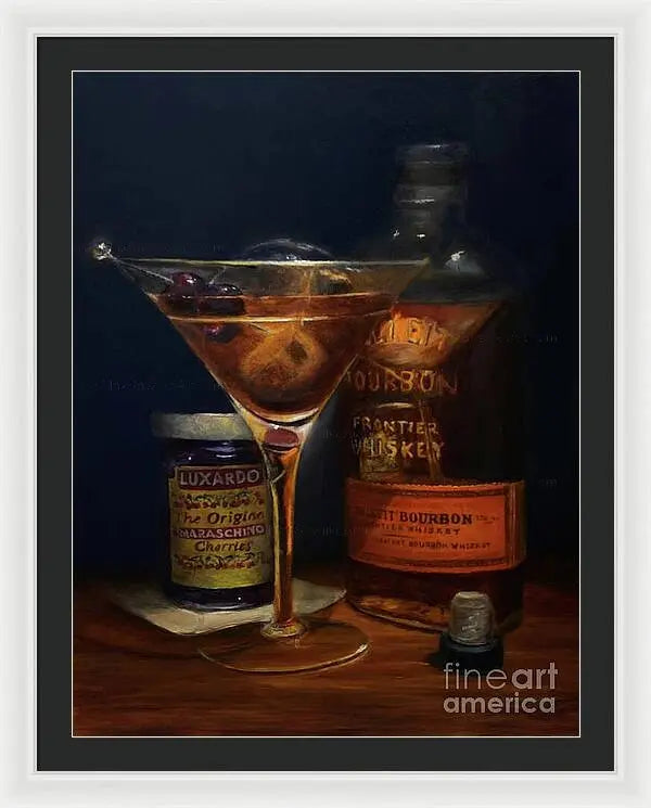 Manhattan Cocktail - Bulleit Distilling Co Framed Print Pixels