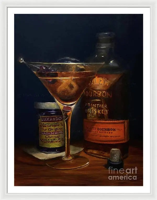 Manhattan Cocktail - Bulleit Distilling Co Framed Print Pixels