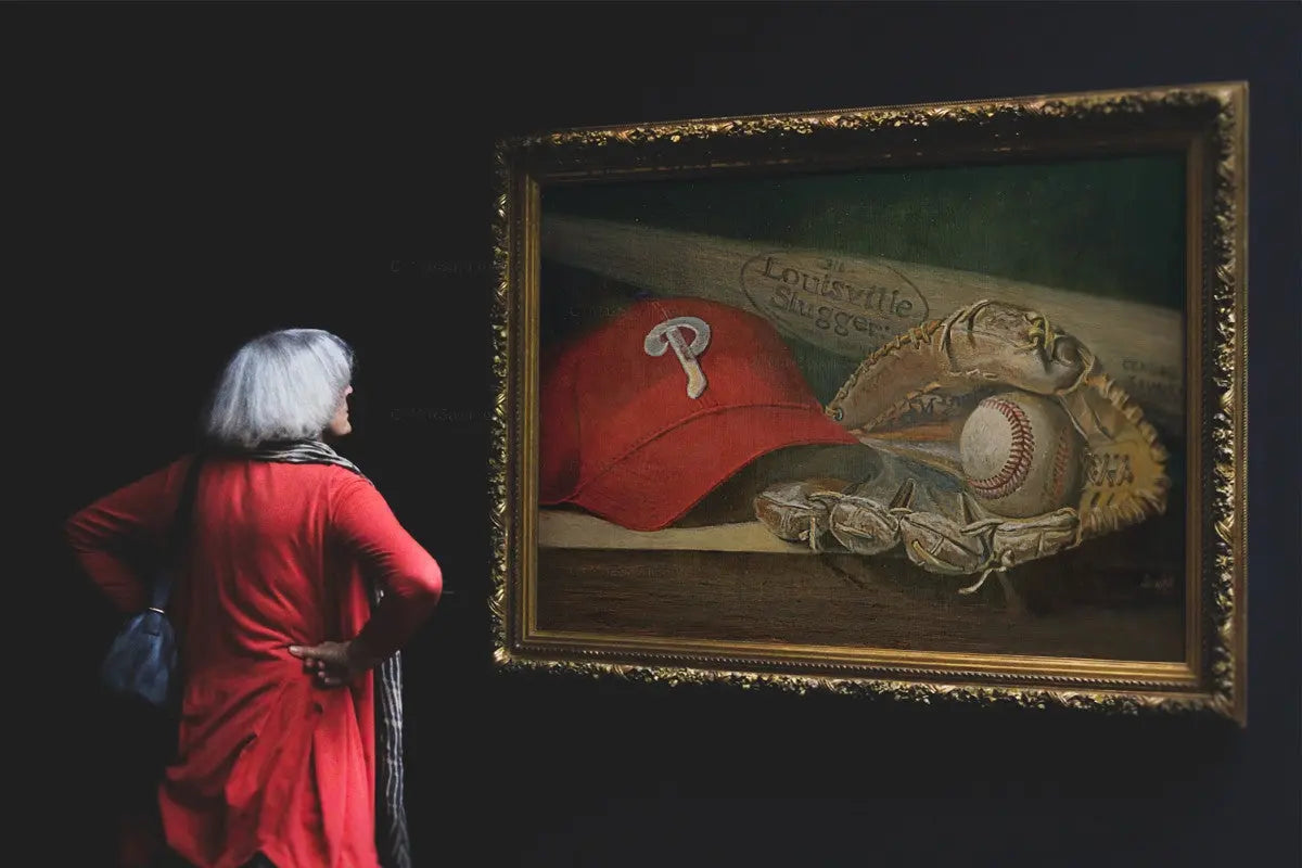 Original Oil Painting A Catchy Title Philadelphia Phillies MaxSavaikoArt.com