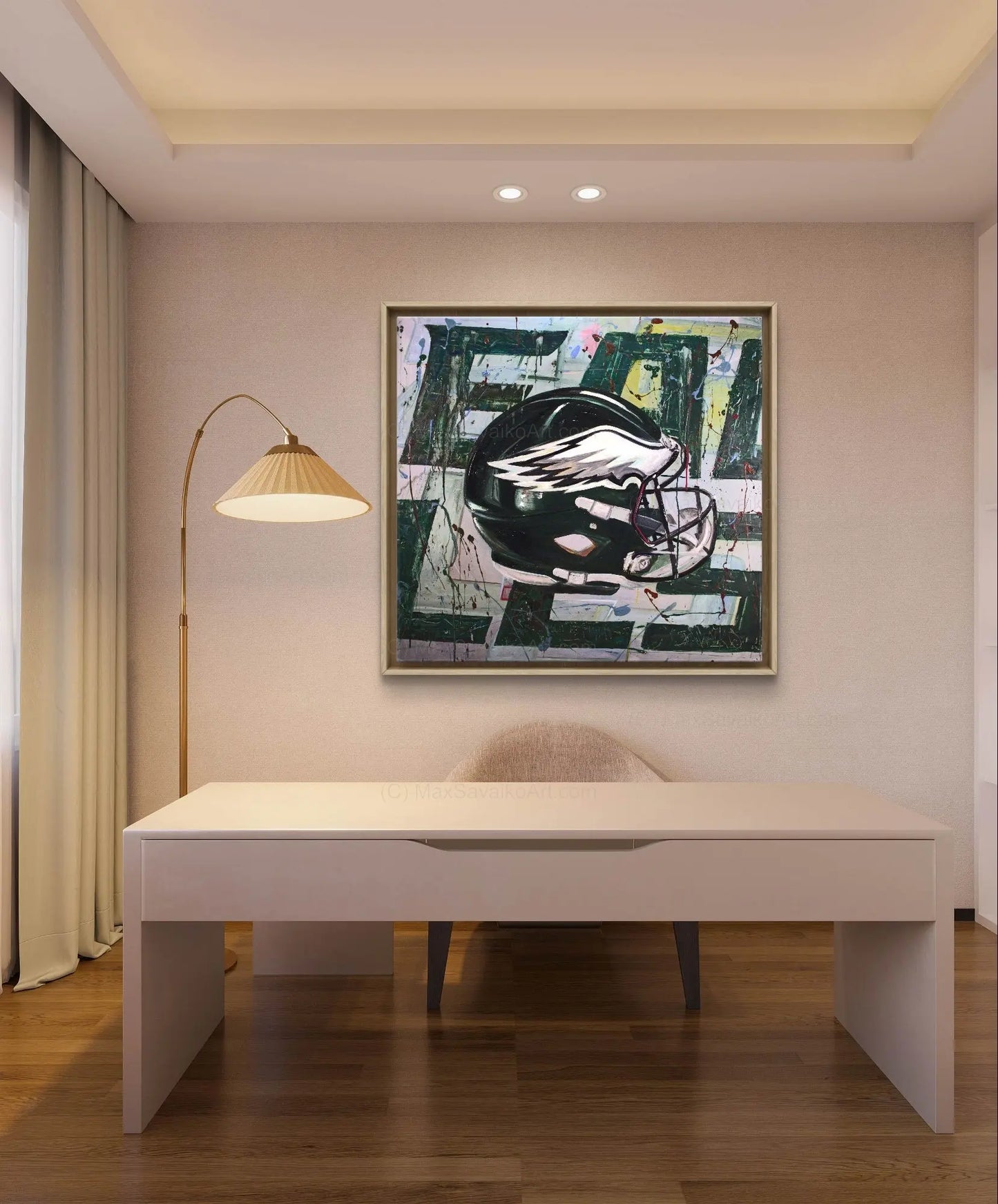 Philadelphia Eagles Artwork Blood Sweat Tears Abstraction Max Savaiko Art Gallery