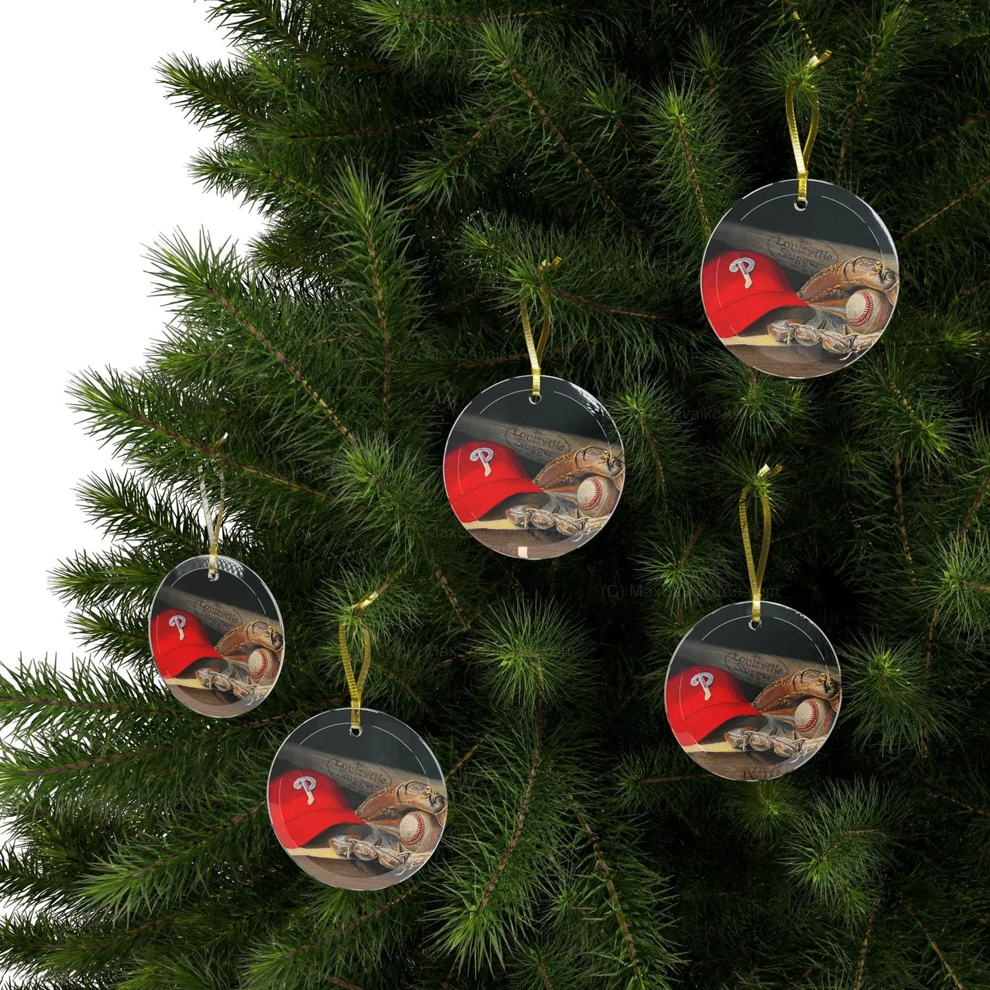 Philadelphia Phillies Cap Glass Ornament Printify