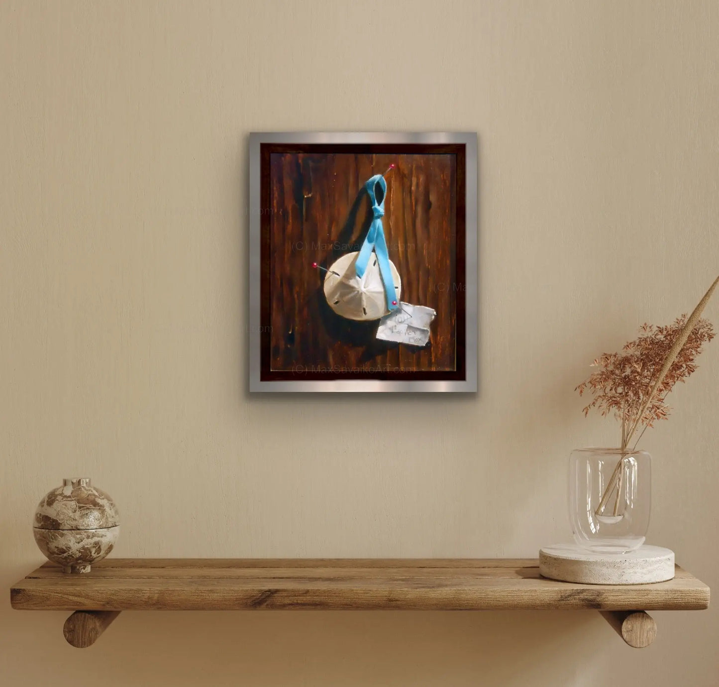 Trompe L'oeil Seashell Painting Sand Dollar IOU $1 Max Savaiko Art