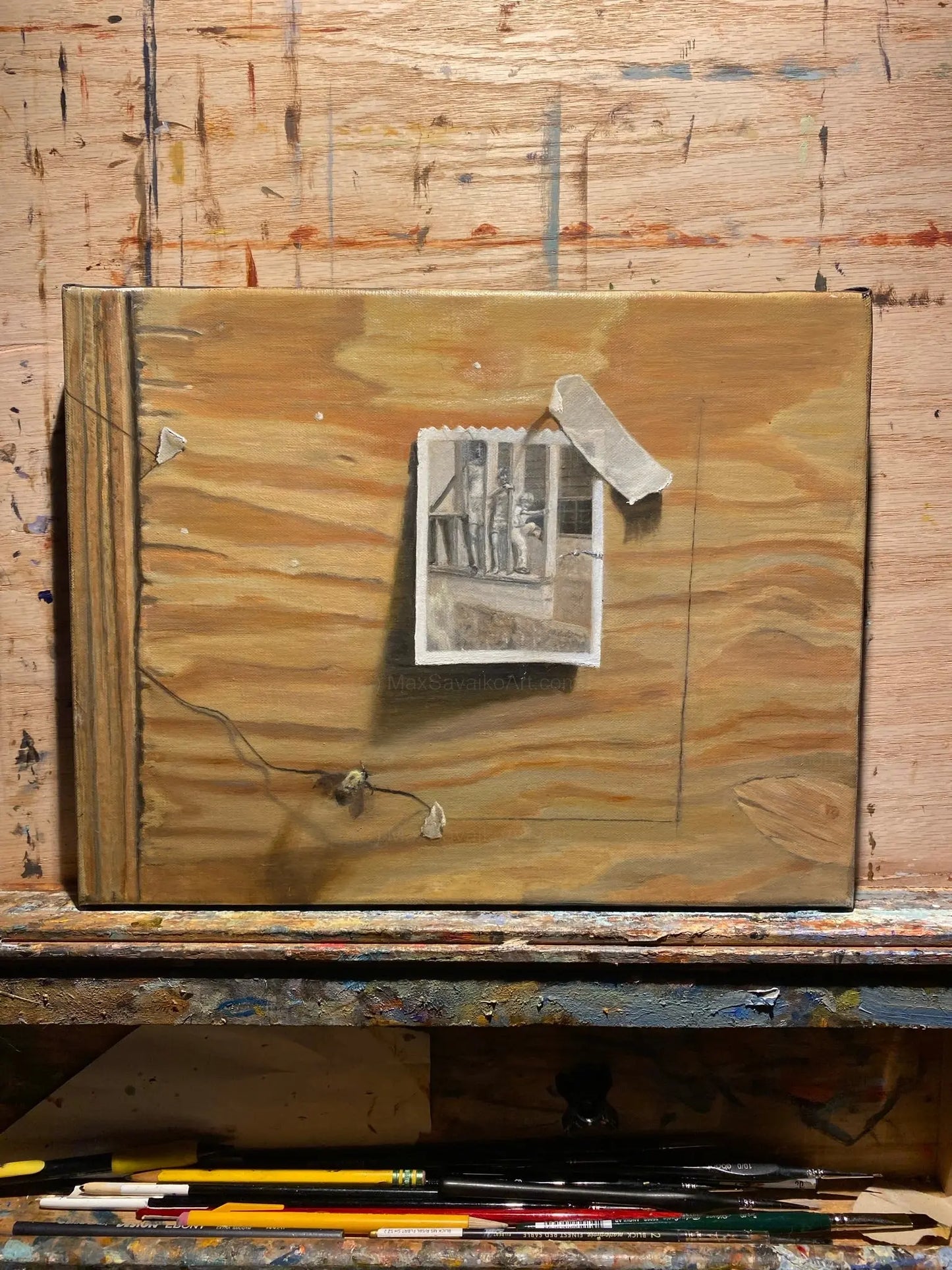 Trompe L'oeil Self Portrait Still Life Painting MaxSavaikoArt.com