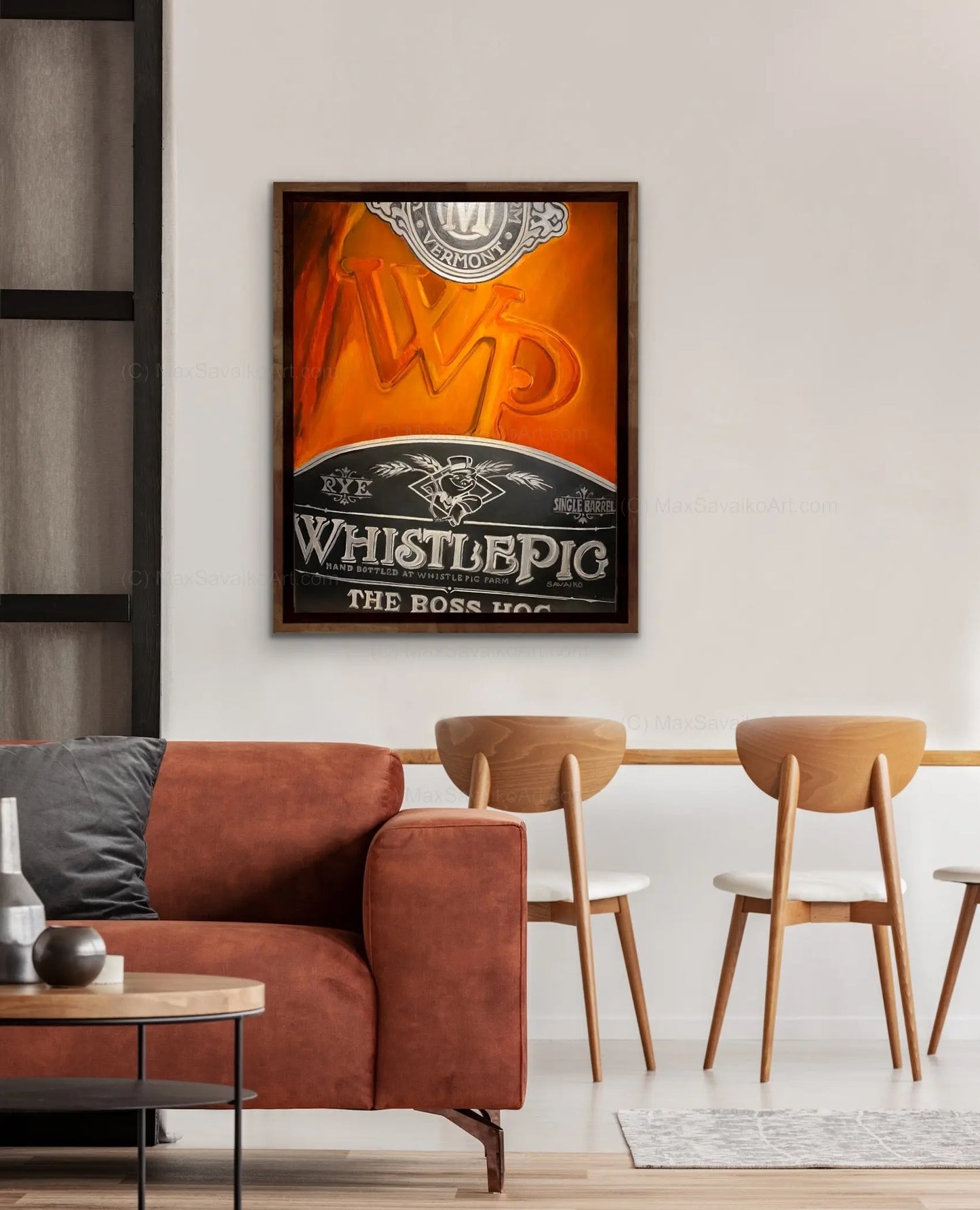 Whiskey Art Whistle Pig Farmstock Whiskey Boss Hog II Close Max Savaiko Art