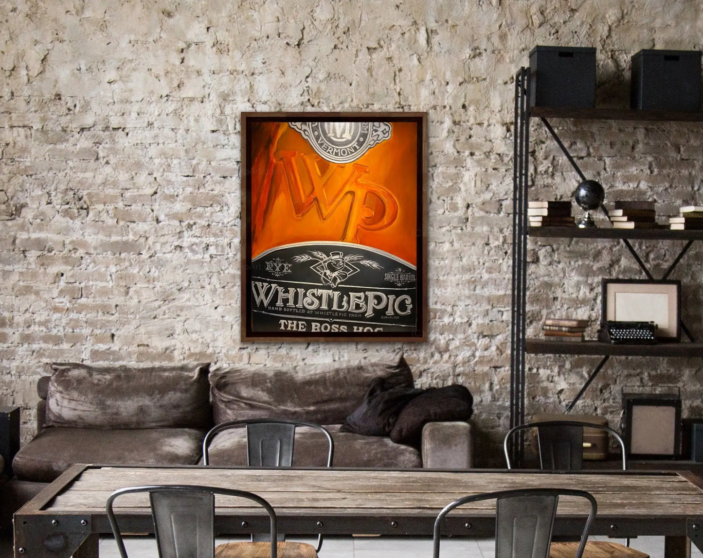 Whiskey Art Whistle Pig Farmstock Whiskey Boss Hog II Close Max Savaiko Art