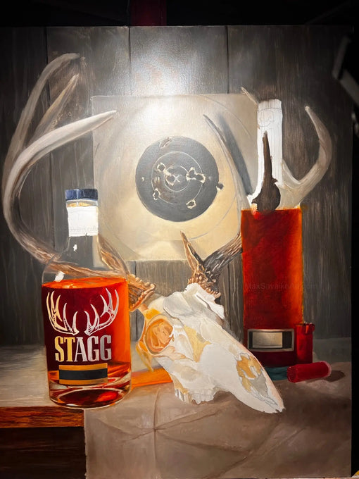 George-T-Stagg-Bourbon-Painting-Process-Part-1 Max Savaiko Art