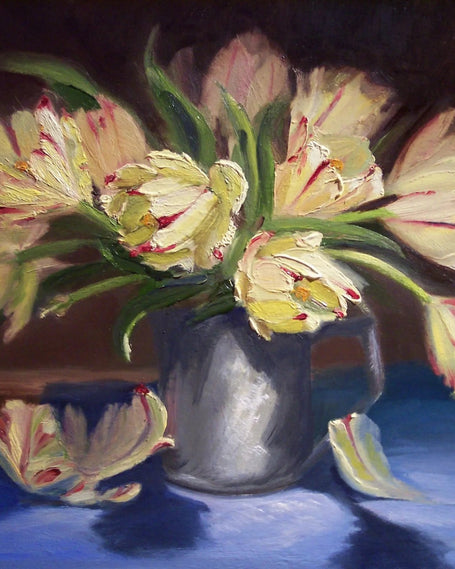Parrot Tulips painting by famous artist Max Savaiko. Floral Art for any collector