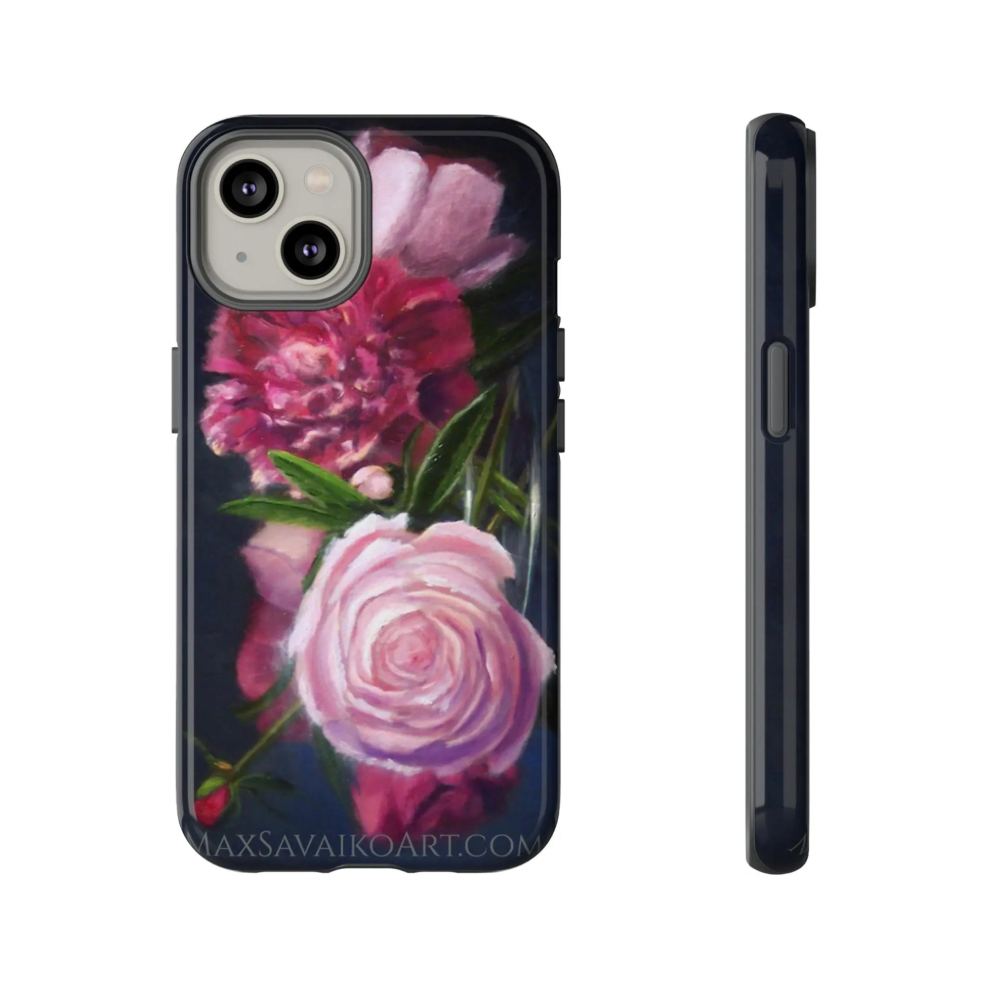 Savaiko Art - Ruby Peonies Tough Phone Case - Max Savaiko Art