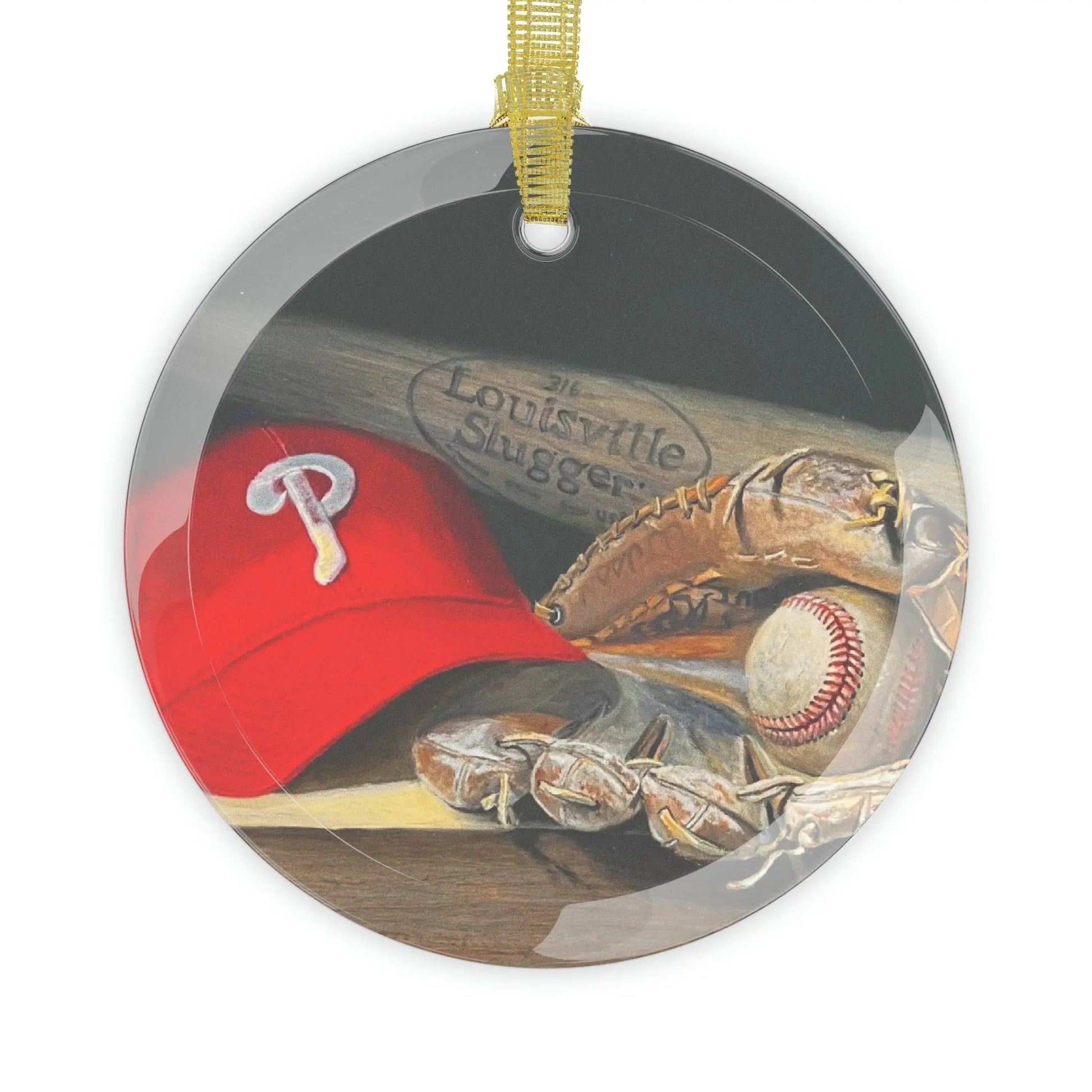 Philadelphia Phillies Cap Glass Ornament - Max Savaiko Art