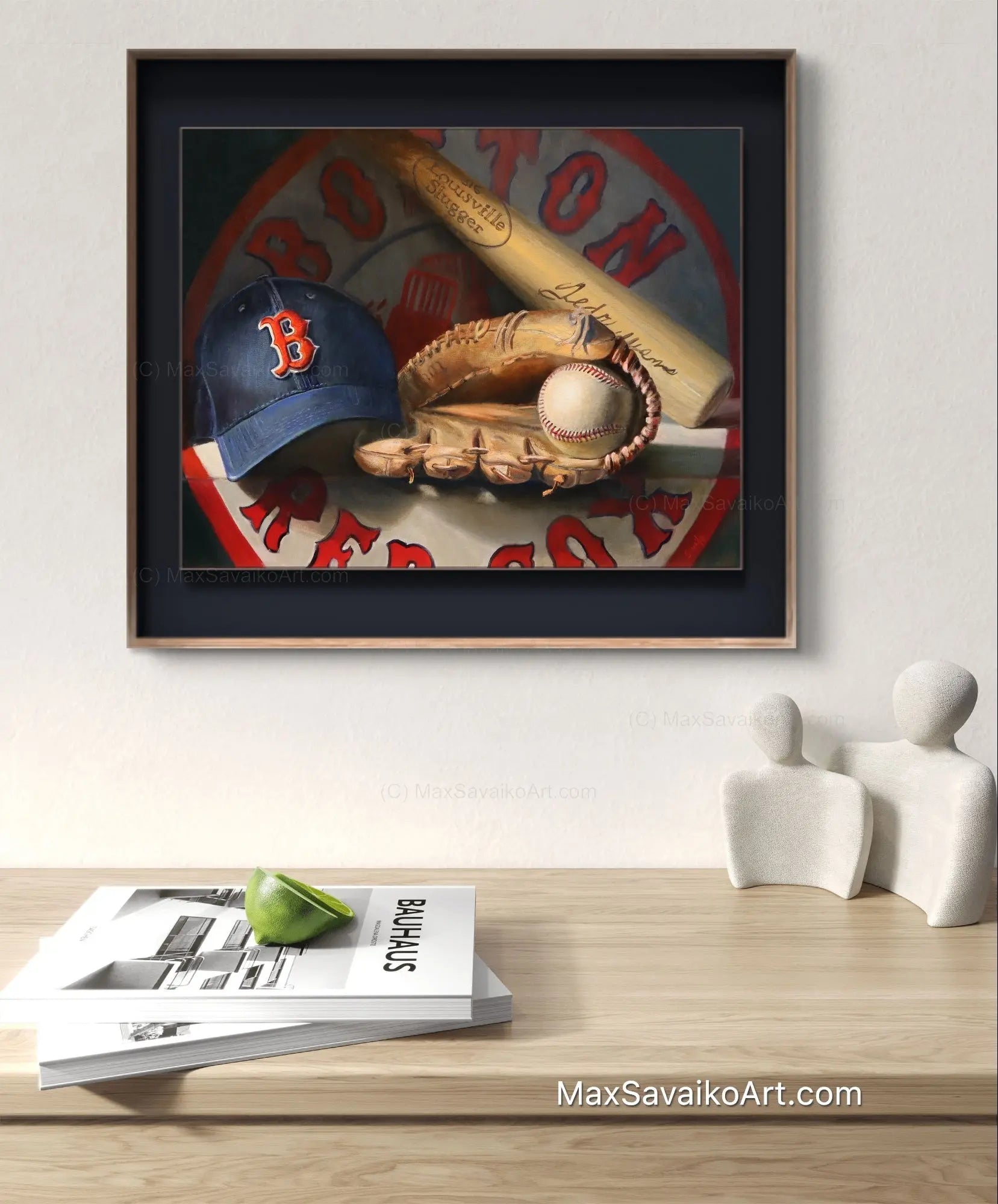 Baseball Artwork Boston Red Sox     MaxSavaikoArt.com