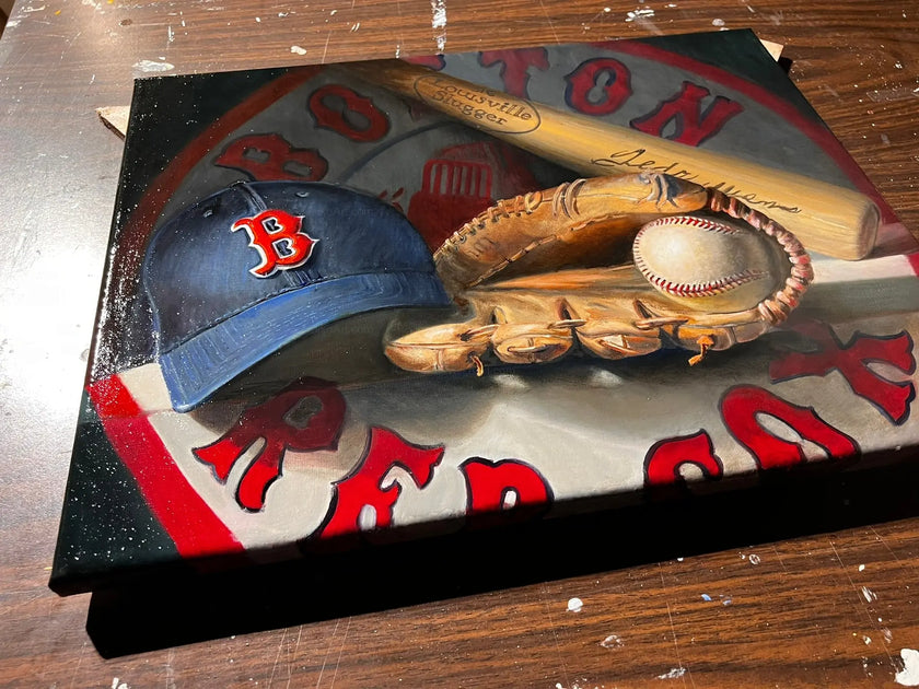 Baseball Artwork Boston Red Sox     MaxSavaikoArt.com