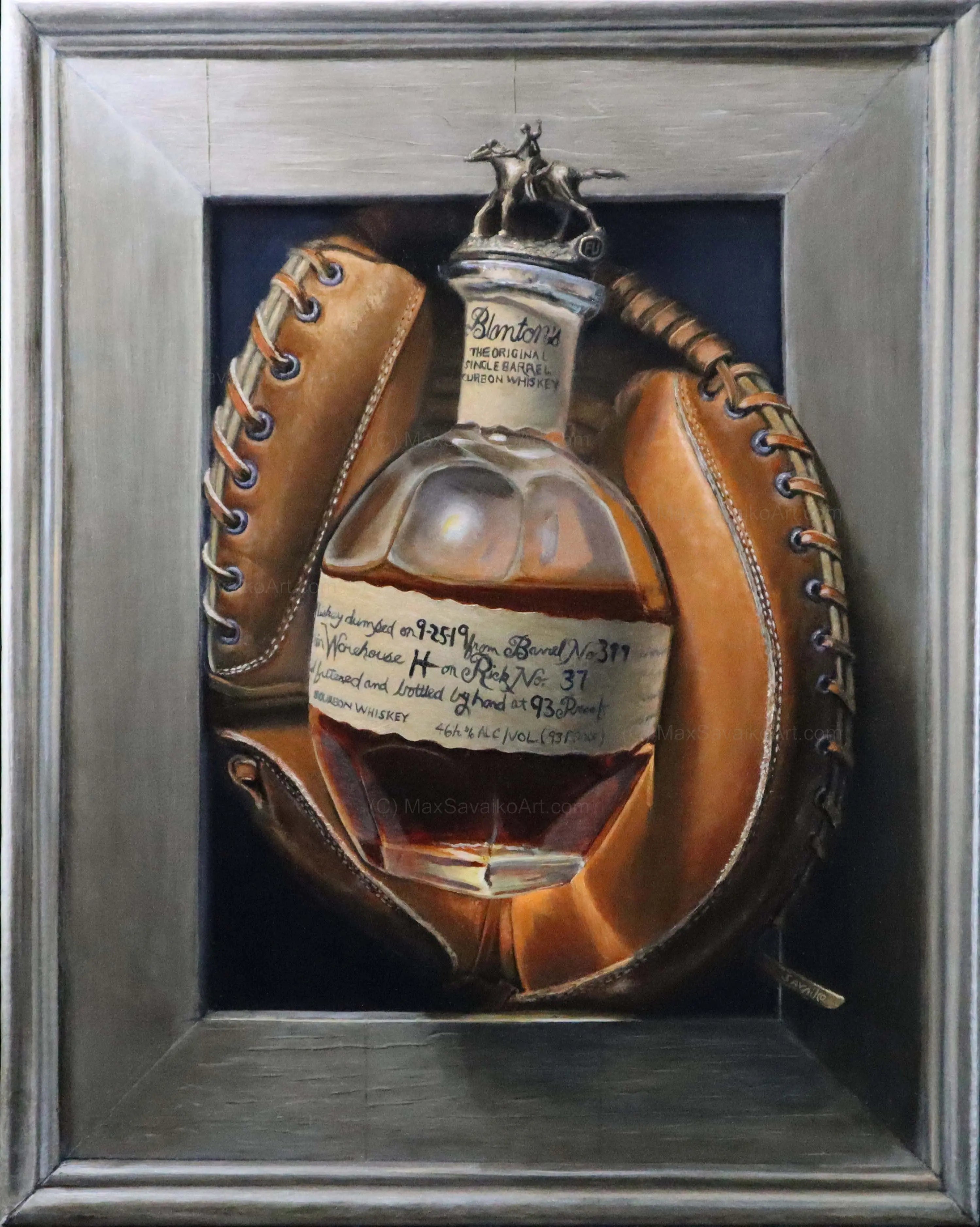 Baseball Pop Art - A Perfectly Framed Catch - Max Savaiko Art Gallery