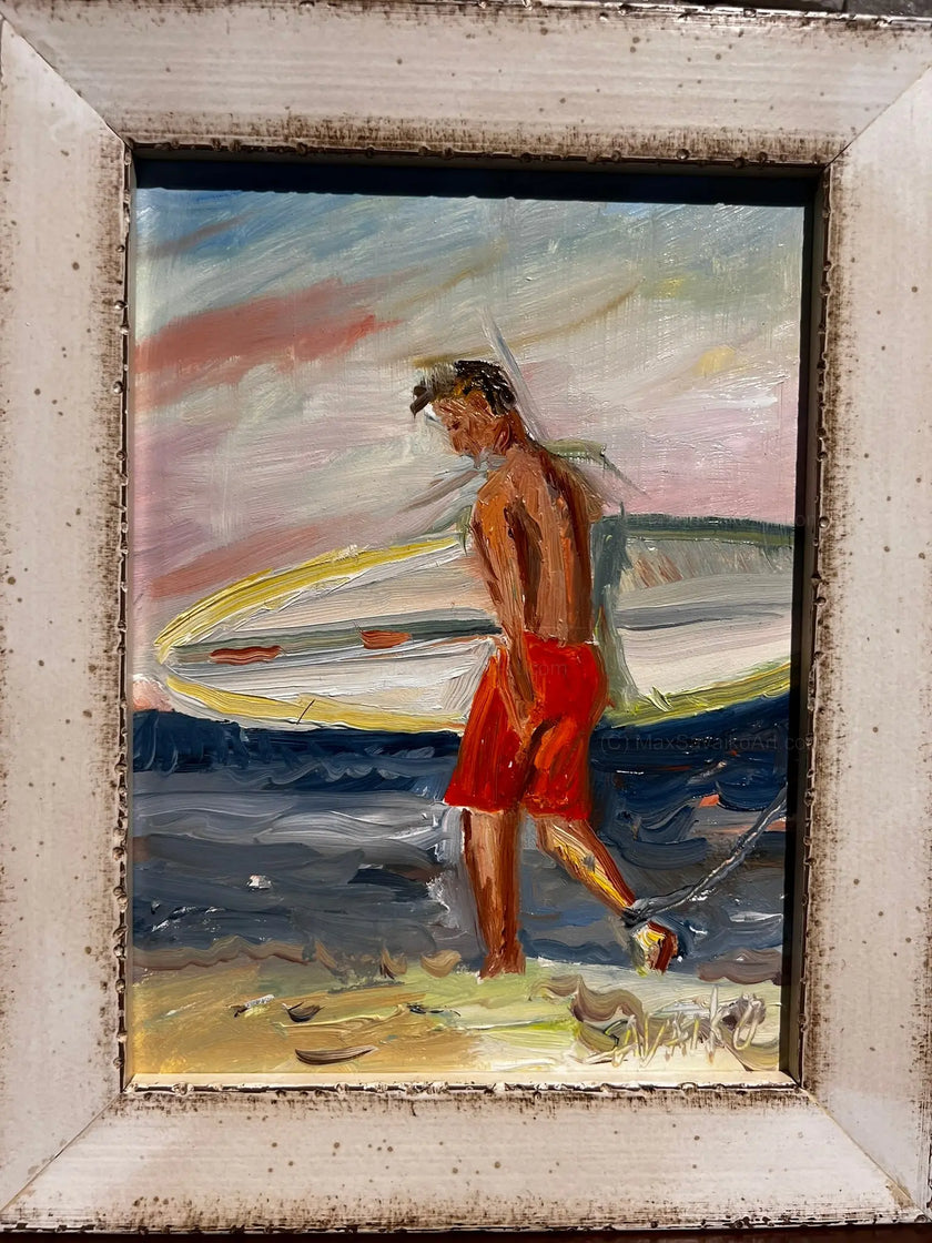 Beach Art Sufer Dudes     Max Savaiko Art Gallery