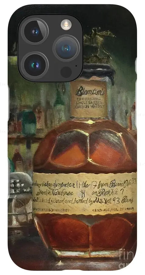 Blanton's Bourbon Letter A at the bar - Phone Case     Pixels