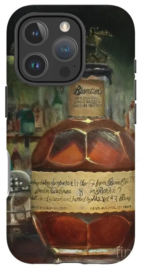 Blanton's Bourbon Letter A at the bar - Phone Case     Pixels