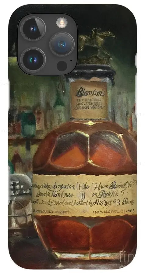 Blanton's Bourbon Letter A at the bar - Phone Case     Pixels