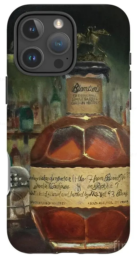 Blanton's Bourbon Letter A at the bar - Phone Case     Pixels