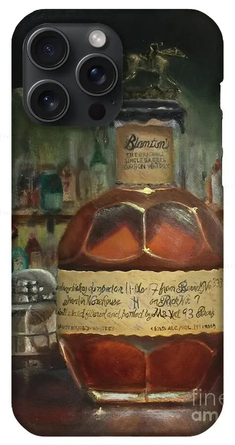 Blanton's Bourbon Letter A at the bar - Phone Case     Pixels