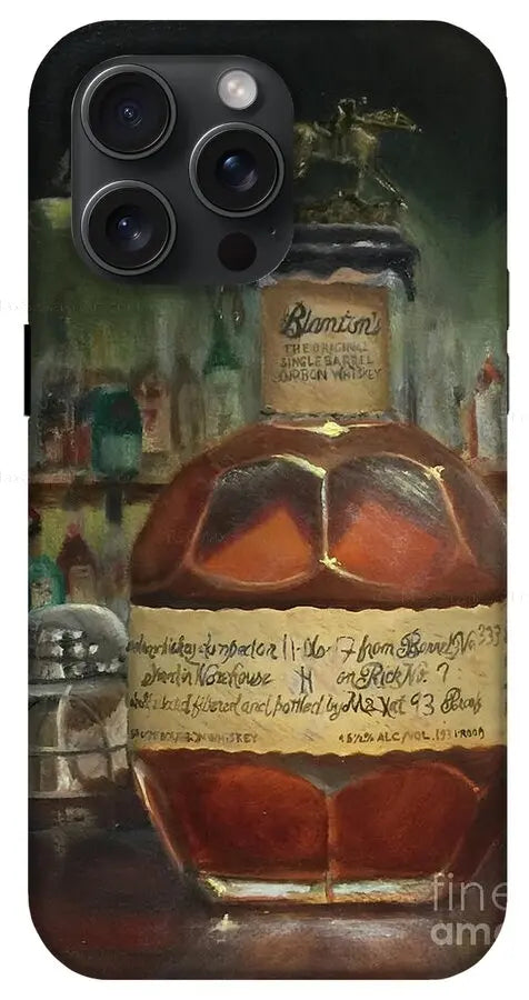 Blanton's Bourbon Letter A at the bar - Phone Case     Pixels