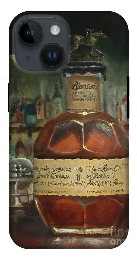 Blanton's Bourbon Letter A at the bar - Phone Case     Pixels