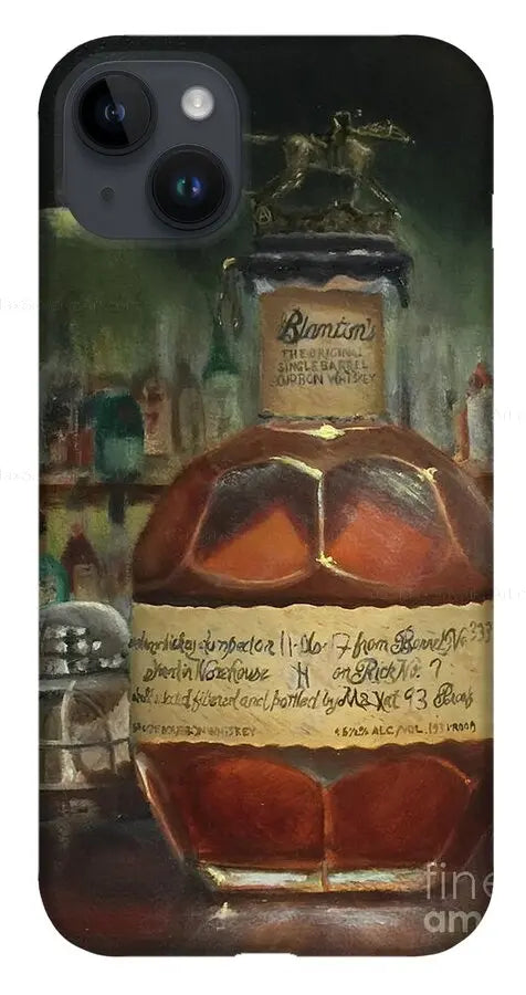 Blanton's Bourbon Letter A at the bar - Phone Case     Pixels