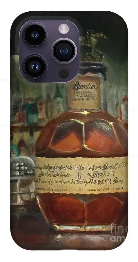 Blanton's Bourbon Letter A at the bar - Phone Case     Pixels