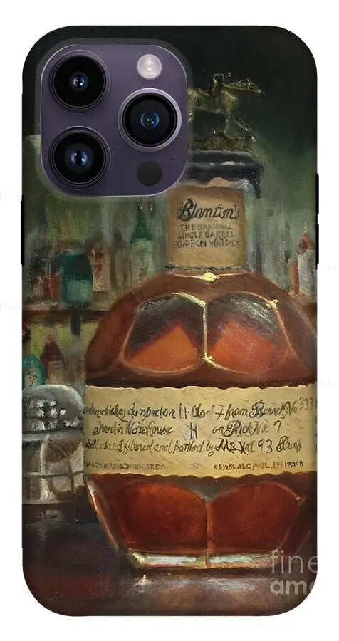 Blanton's Bourbon Letter A at the bar - Phone Case     Pixels