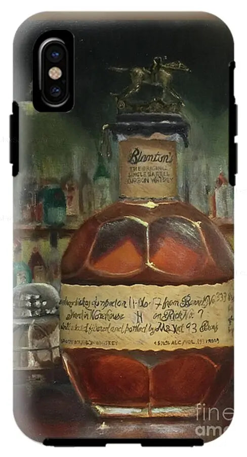 Blanton's Bourbon Letter A at the bar - Phone Case     Pixels