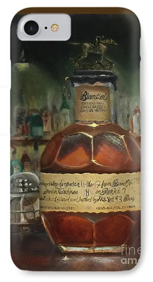 Blanton's Bourbon Letter A at the bar - Phone Case     Pixels