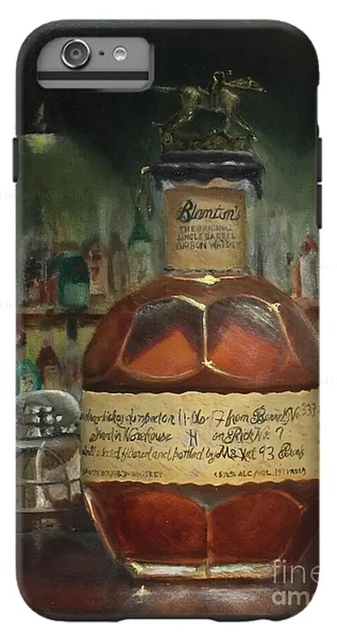 Blanton's Bourbon Letter A at the bar - Phone Case     Pixels