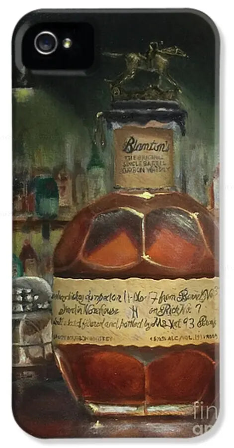 Blanton's Bourbon Letter A at the bar - Phone Case     Pixels