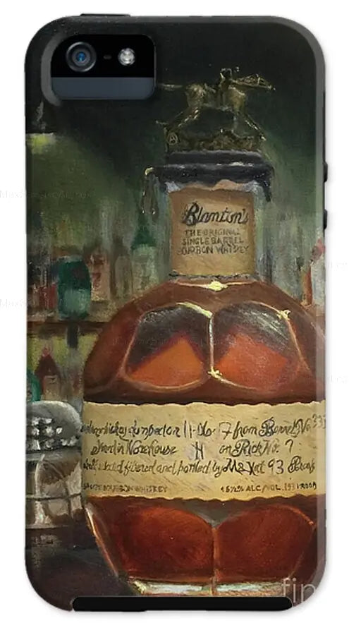 Blanton's Bourbon Letter A at the bar - Phone Case     Pixels