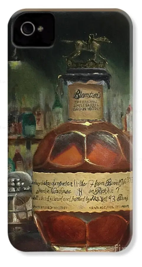 Blanton's Bourbon Letter A at the bar - Phone Case     Pixels