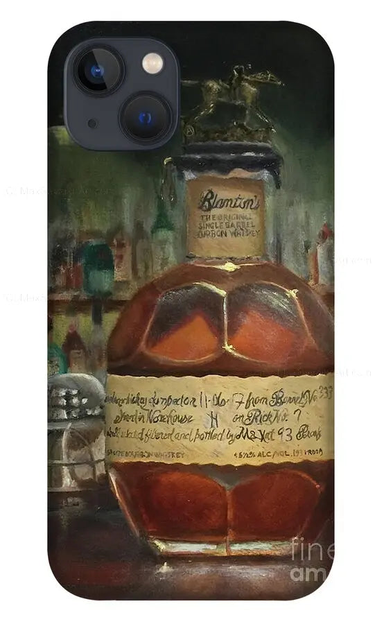 Blanton's Bourbon Letter A at the bar - Phone Case     Pixels