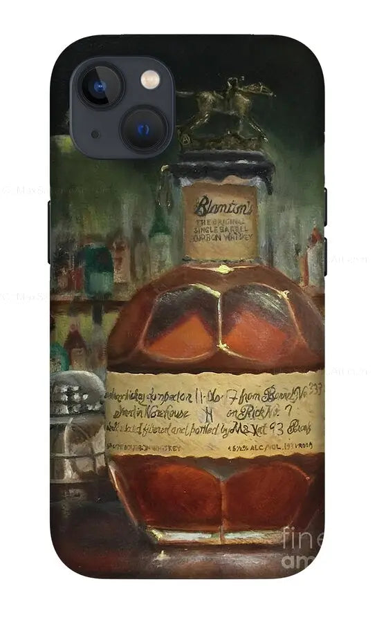 Blanton's Bourbon Letter A at the bar - Phone Case     Pixels