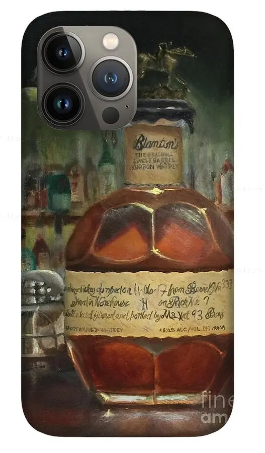 Blanton's Bourbon Letter A at the bar - Phone Case     Pixels