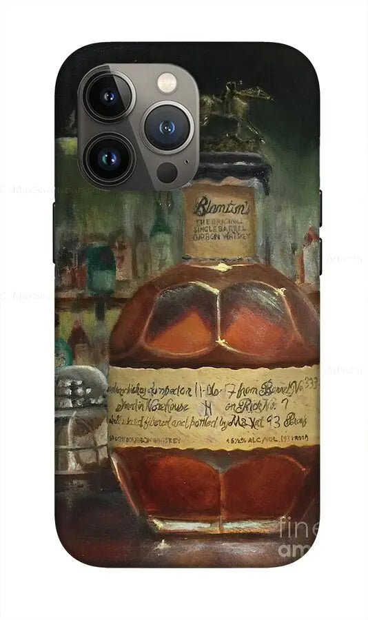 Blanton's Bourbon Letter A at the bar - Phone Case     Pixels