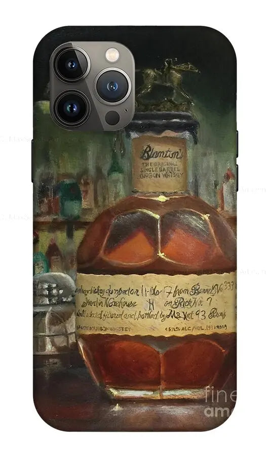 Blanton's Bourbon Letter A at the bar - Phone Case     Pixels