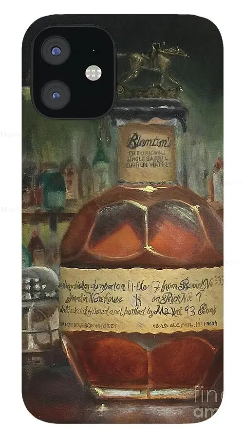 Blanton's Bourbon Letter A at the bar - Phone Case     Pixels