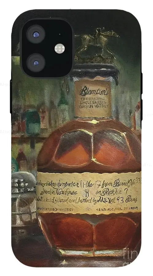 Blanton's Bourbon Letter A at the bar - Phone Case     Pixels